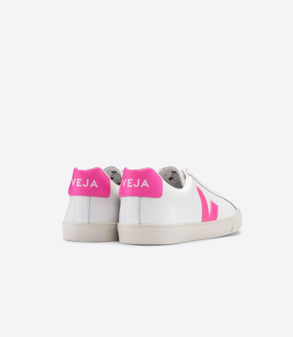 Veja Sneakers Dama - Esplar Piele - Albi/Roz - 0136489-LN